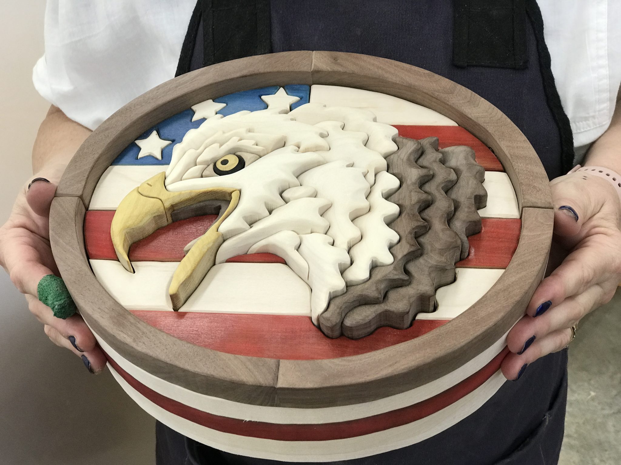 2020 Kathy Wise Intarsia Class Project Eagle box